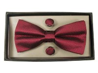 Комплект: галстук бабочка, запонки и платок